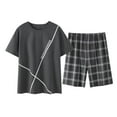 thumbnail image 3 of TBWNWG Men's Summer Short Sleeve Pajama Set Comfortable Loungewear Outfit for Indoor and Outdoor Leisure Wear,Sizes 3XL, 3 of 9