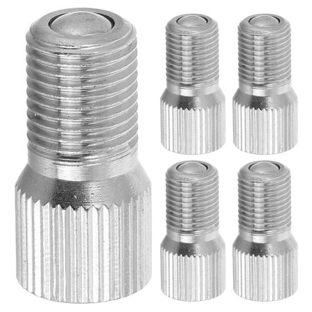OUNONA 5Pcs High Pressure Tire Valve Stem Extension Chrome Screw on Adapter for Truck and Suv