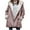 Pink, variant on Winter Coats for Women 2024 Trendy Warm Sherpa Fleece Lined Jackets Plus Size Parka Faux Suede Pea Coat Outerwear Purple 5XL