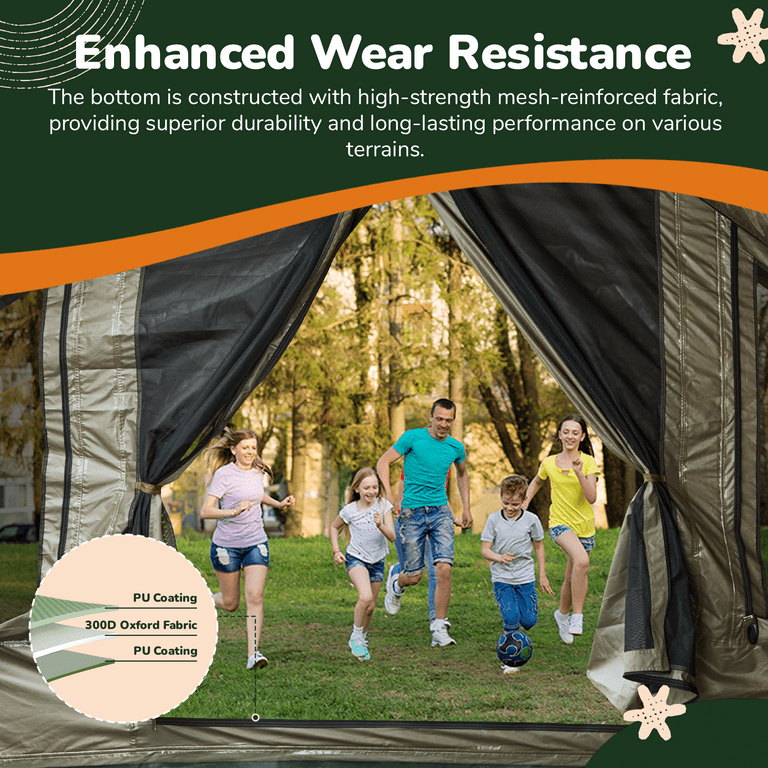 EROMMY 13X10 FT Inflatable Tents for Camping, 8 People Easy