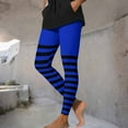 thumbnail image 5 of Dasayo Slim-Leg Women Leggings High Waist Casual Blue Jeggings Striped Buttery Soft Stretch Tights Womens Pants S, 5 of 9