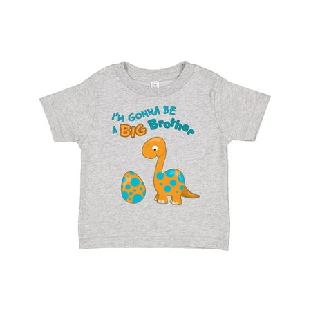 

Inktastic I m Gonna Be a Big Brother Dino Gift Toddler Boy Girl T-Shirt