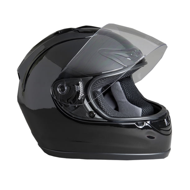 gloss or matte motorcycle helmet HOLESHOT Black FUEL Adult Full-Face Motorcycle Helmet