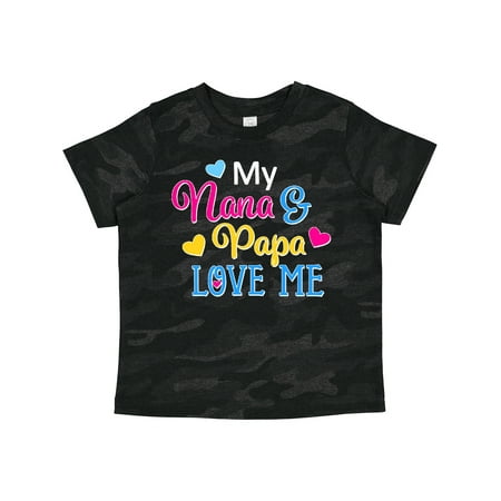 

Inktastic My Nana and Papa Love Me with Hearts Gift Toddler Boy or Toddler Girl T-Shirt