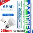thumbnail image 1 of 12pcs Yonex Badminton Shuttlecock As50 Badminton Balls Goose Feather 77 Speed, 1 of 5