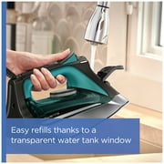 Rowenta Pro Master Iron for Clothes, Stainless Steel Soleplate, 400 Microsteam Holes, 1775 Watts, Black & Green DW8360