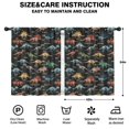 thumbnail image 2 of Blackout Kids Curtains,Black Cartoon Dinosaurs Infos Pattern Childrens Insulated Curtains Set Of 2,Bedroom Essentials,Toddler Room Decor 42"x54", 2 of 5