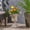 Grey, variant on Weather Resistant Magnesium Oxide Garden Urn Planter for Outdoor Patio - 15.5x11.25x19.25 Inch Grey