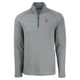 thumbnail image 2 of Men's Cutter & Buck Heather Gray San Francisco Giants Peshastin Eco Fleece Recycled Raglan Quarter-Zip Top, 2 of 3