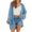 Light-blue, variant on Langwyqu Spring Autumn Fashion Women Hollow Out Open Front Casual Loose Cardigans