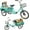 Green, variant on Pipleo Adult Tricycle, 20 Inch 3-Wheel Bikes Carrying Passengers and Cargo, Trike for Adults with Front Baskets for Women, Seniors, Men, Low Step-Through Cruiser Bike for Cycling, Outing, Picnic