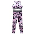 thumbnail image 4 of iiniim Big Girls 2PCS Sports Outfit Camouflage Printed Crop Top with Leggings Gymnastic, 4 of 7
