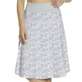 thumbnail image 1 of Women's Paisley Elements Ornate A-line Printed Skirt Casual Wear, L, Mauve White, by Ambesonne, 1 of 6