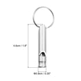 thumbnail image 2 of Uxcell Safety Whistle, Aluminum Outdoor Survival Whistle for Hiking, Silver, 2 of 5