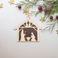 thumbnail image 2 of Adornos navideños Adorno navideño de madera para colgar Adornos navideños multicapa para árbol de Navidad Recuerdo El nacimiento Regalo para la familia, 2 of 4