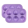 thumbnail image 3 of de silicona de media para hornear cupcakes, antiadherentes, sin BPA, silicona de grado alimenticio, aptos para lavavajillas, de s perfecl Molde de pastel semi silicona, 3 of 8
