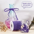 thumbnail image 3 of 27yard Deep Purple Polyester Rick Rack Wave Bending Fringe Trim Woven Fabric Ribbon for DIY Sewing, 3 of 7