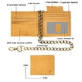 thumbnail image 2 of RFID Safe Biker Khaki Tan Leather Slim Bi-Fold Chain Wallet for Men J520, 2 of 5