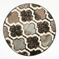 thumbnail image 4 of BNM Modern Trellis Indoor Area Rug, 5' Round, Chocolate, 4 of 4