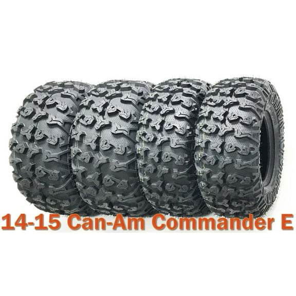 14-15 Can-Am Commander E Full Set Tires 27x9R14 & 27x11R14 Radial 8PR