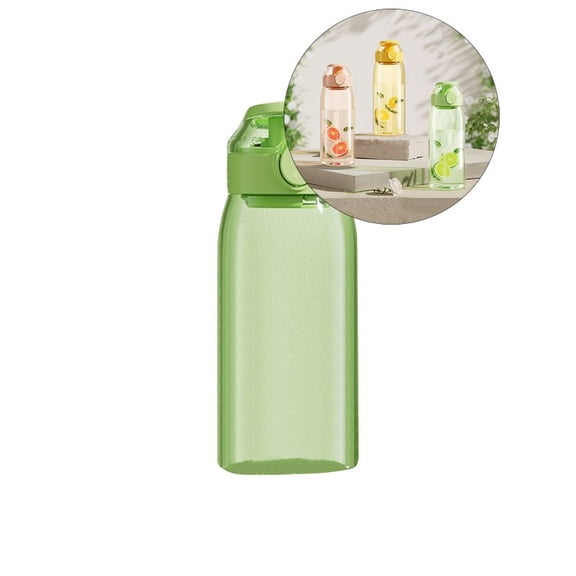 Yoloke 19.6oz Large Capacity Sports Water Bottle | Leakproof Locking Cover | Food Grade Plastic | Hand Strap | Stirring Filter | for Gym, Outdoor