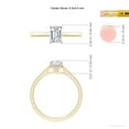 thumbnail image 5 of ANGARA Natural Emerald-Cut Diamond Engagement Ring in 14K Yellow Gold for Women (Size-6.5x4.5mm| Color-G| Clarity-VS2) | April Birthstone, Anniversary, Jewelry Gift for Women | Natural Diamond Ring, 5 of 10