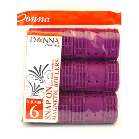 Donna Salon Quality Snap On Magnetic Hair Rollers (X-Jumbo -