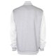 thumbnail image 2 of FDM - Chaqueta Béisbol/Universidad USA/ Rugby Unisex Hombre/Mujer (Gris jaspeado/ Blanco), 2 of 2