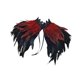 thumbnail image 4 of Capa de chal de plumas, cómoda, gótica, accesorios para disfraz de Halloween, para vestirse Rojo y negro, 4 of 8