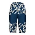 thumbnail image 5 of LEBONYARD Womens Shorts Clearance $5,Women's Shorts for a Stylish Look,Women Shorts Casual Pants Straight Leg Drawstring Elastic Waist Loose Comfy Pants with Pockets Navy M, 5 of 5