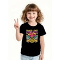 thumbnail image 1 of Youngsters' "Make Love Not War" Graphic T-Shirt - Black with Peace Sign & Colorful Heart Design, Soft Cotton Round Neck Tee for Boys & Girls, Ages 2-8, Perfect for Daily Wear, 1 of 6