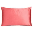 thumbnail image 5 of Coral Dreamy Set of 2 Silky Satin Standard Pillowcases, 5 of 6
