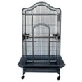 thumbnail image 3 of Extra Large Deluxe and Durable Wrought Iron Open Play Top Stand Perch Rolling Parrot Bird Cage 28"x22"x62"H for Macaw Cockatoo Cockatiels African Grey Amazon Parrots Green Cheek Conures Caique, 3 of 10