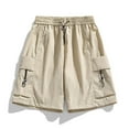 thumbnail image 3 of LEKDFST Women's Hiking Cargo Shorts Quick Dry Athletic Golf Shorts Lightweight Running Summer Casual Shorts Beige L, 3 of 4
