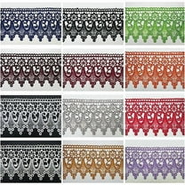3" White Black Ivory Burgundy 12 Colors Floral Venice Lace Trim Guipure By Yard
