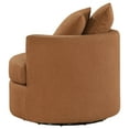 thumbnail image 6 of Debbie Upholstered Swivel Accent Chair Burnt Orange, 6 of 11