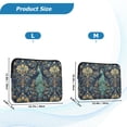 thumbnail image 4 of FORMRS 13"-13.3" Laptop Sleeve Protective Case Soft Carrying Quilted Computer Bag Cover, Navy Blue Peacock Pattern, 4 of 7