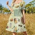 thumbnail image 6 of Baboon_cobra_A_collage_in_vintage_style_of_picnic-themed_smal_2346167b-0ba1-4163-8cb3-07115b7fbb59_4 Women's Summer Short Sleeve Casual Dresses Floral Party Dress, 6 of 7