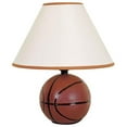 thumbnail image 1 of Q-Max 70604BA 12 in. Ceramic Basketball Sports Table & Desk Lamp - Brown, 1 of 1