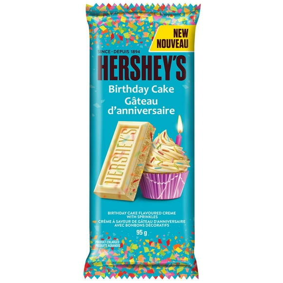 HERSHEY'S Birthday Cake Candy Bar, 95G