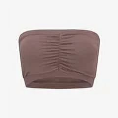 2023 New Fitness Sports Vest Integrated Chest Pad Strapless Bra Sexy Slimming Yoga Vest Seamless Smooths Your Silhouette (L Carmine)