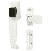 White Push Button Latch with Tie Down