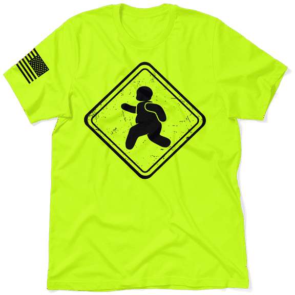 Fatty Crossing - Safety Yellow T-Shirt