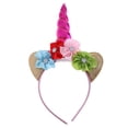 thumbnail image 2 of Disfraz de diadema con de cuerno de para niñas - Flores plateadas - Multicolor, se describe Soledad Unicorn Horn Horn Hairband, 2 of 8