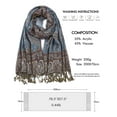 thumbnail image 2 of Pashmina Scarf Rave Women Scarves Luxury Paisley Shawl with Fringe Reversible Large Blanket Wrap 78.5" X27.5"(Rank Blue), 2 of 7