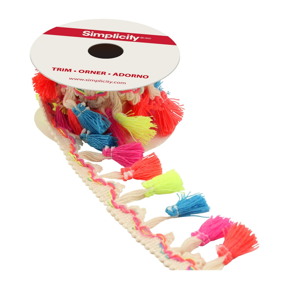 Simplicity 1 7/8' Tassel Fringe TrimNeon Multi