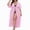 Pink, variant on Womens Beach Cover Up Mid Length Sleeve Dress Loose Bathing Suit Coverup for Casual Wear(Pink,One Size)