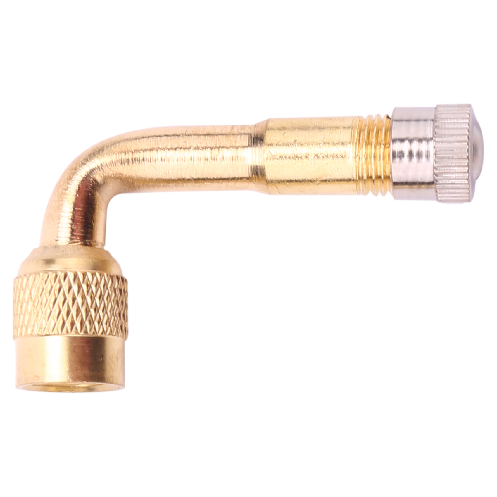 90 Degree Bend Tire Valve Extension Adapter, Brass Air Tyre Extension Schrader Valve Adapter for