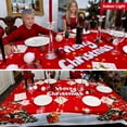 thumbnail image 3 of DIVA EN CAMINO DEC Waterproof Christmas Tablecloth Rectangle 60x84 Inch - Santa Claus Decoration Oblong Table Cloth - Washable Fabric Xmas Table Cover for Party, Kitchen, Dining Room, Outdoor, Indoor, 3 of 5