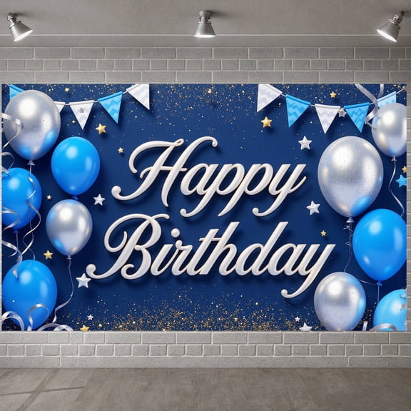 Purple Theme Happy Birthday Banner Glitter Design Party Backdrop Balloon Decoration High Heel Celebration Background for Birthday Party Women's Birthday Indoor Decoration